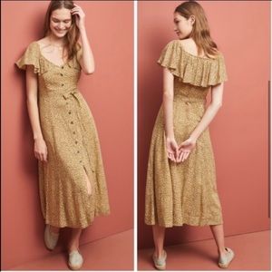 anthropologie animal print dress